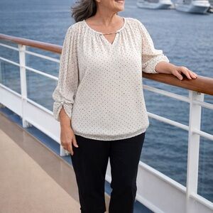 Sara Michelle NWT Women's Polka Dot Blouse Size 2X